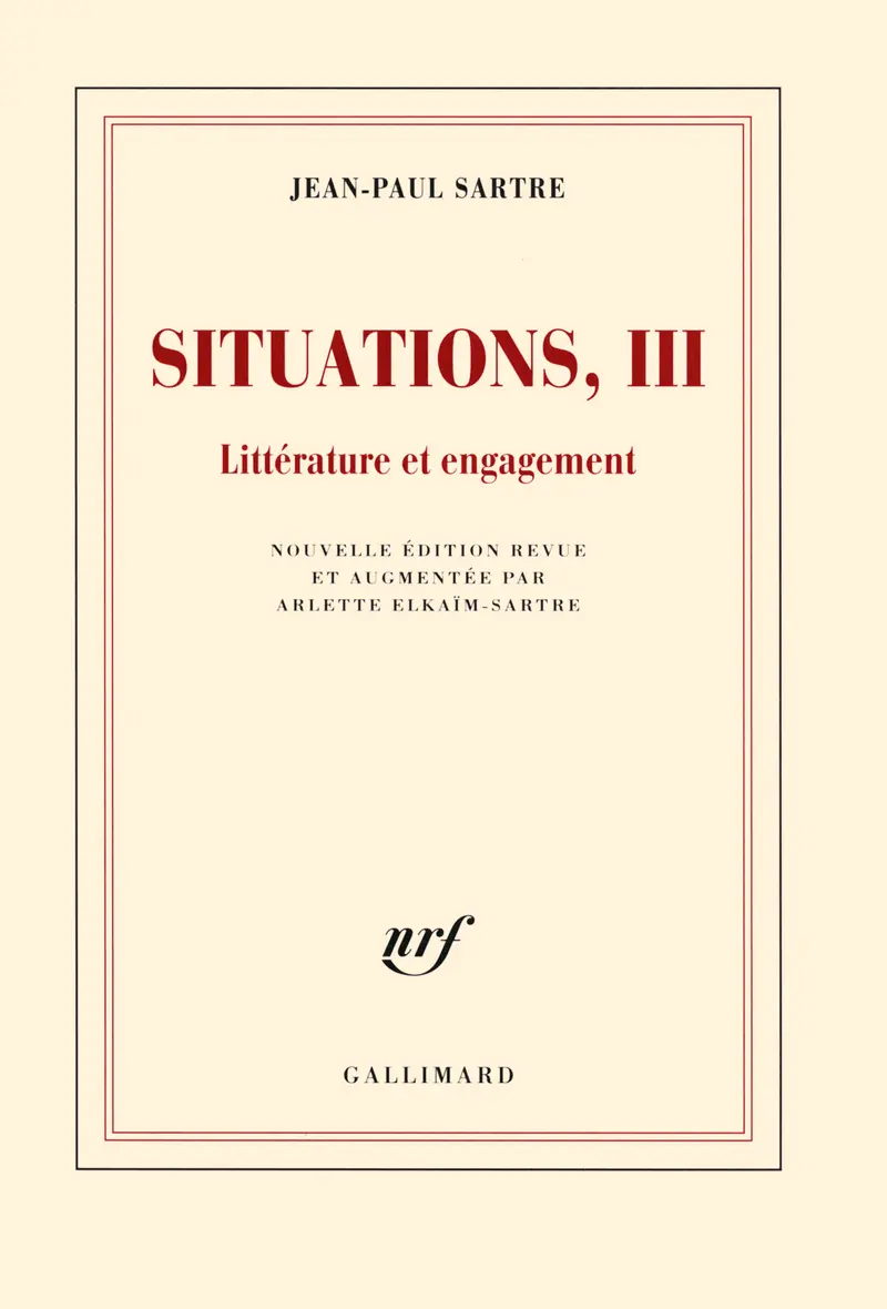Situations - Jean-Paul Sartre