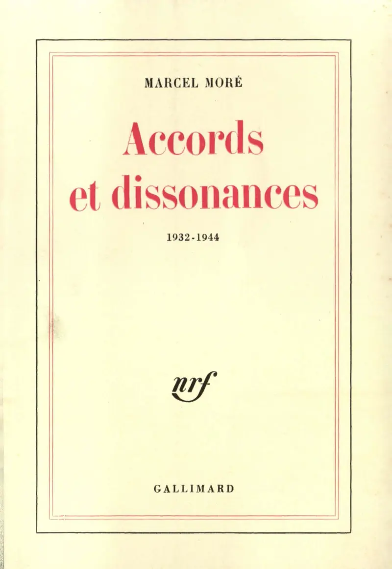 Accords et dissonances - Marcel Moré